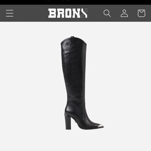 Bronx Tall Black Leather Boots
